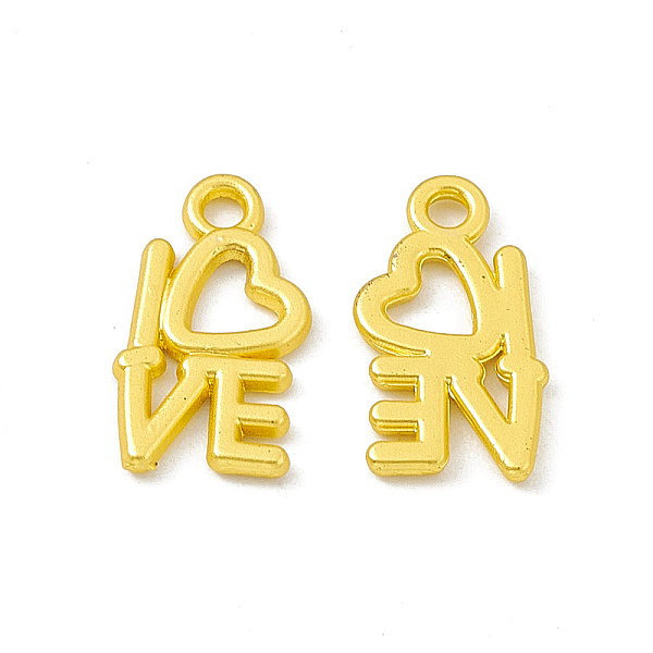 PandaHall Rack Plating Alloy Charms, Cadmium Free & Lead Free & Nickle Free, Word Love, Matte Gold Color, 14x7.5x1.3mm, Hole: 1.5mm Alloy...
PandaHall Rack Plating Alloy Charms, Cadmium Free & Lead Free & Nickle Free, Word Love, Matte Gold Color, 14x7.5x1.3mm, Hole: 1.5mm Alloy...