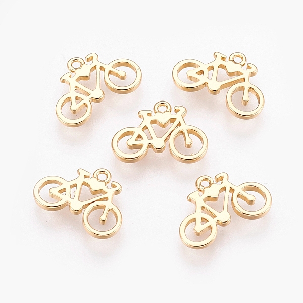 PandaHall Brass Charms, Nickel Free, Real 18K Gold Plated, Bicycle, 9x13x1.5mm, Hole: 1mm Brass Vehicle
PandaHall Brass Charms, Nickel Free, Real 18K Gold Plated, Bicycle, 9x13x1.5mm, Hole: 1mm Brass Vehicle
