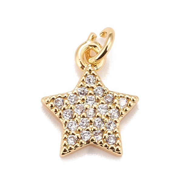 PandaHall Brass Micro Pave Cubic Zirconia Charms, Real 18K Gold Plated, Lead Free & Cadmium Free, Star, Clear, 12x10x2mm, Hole: 2mm...
PandaHall Brass Micro Pave Cubic Zirconia Charms, Real 18K Gold Plated, Lead Free & Cadmium Free, Star, Clear, 12x10x2mm, Hole: 2mm...
