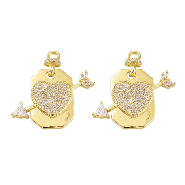 PandaHall Brass Micro Pave Clear Cubic Zirconia Pendants, Long-Lasting Plated, Lead Free & Cadmium Free, Octagon with Heart & Arrow, Real...
PandaHall Brass Micro Pave Clear Cubic Zirconia Pendants, Long-Lasting Plated, Lead Free & Cadmium Free, Octagon with Heart & Arrow, Real...