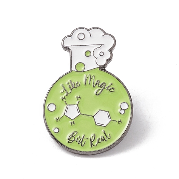 PandaHall Word Like Magic But Real Enamel Pin, Chemistry Bottle Alloy Badge for Teachers' Day, Gunmetal, Green, 30.5x20.5x1.5mm, Pin: 1mm...
PandaHall Word Like Magic But Real Enamel Pin, Chemistry Bottle Alloy Badge for Teachers' Day, Gunmetal, Green, 30.5x20.5x1.5mm, Pin: 1mm...