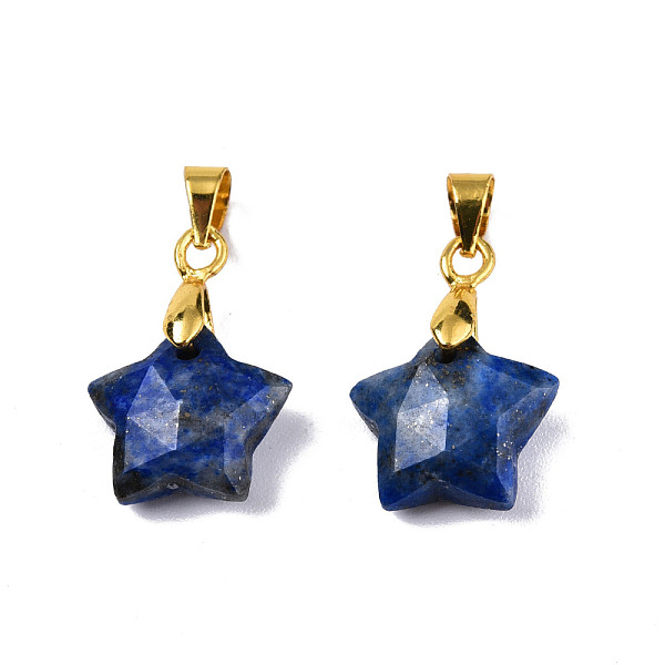PandaHall Natural Lapis Lazuli Charms, with Golden Plated Brass Findings, Faceted Star, Star: 12x12.5x5.5mm, Hole: 3.5x4mm Lapis Lazuli Star
PandaHall Natural Lapis Lazuli Charms, with Golden Plated Brass Findings, Faceted Star, Star: 12x12.5x5.5mm, Hole: 3.5x4mm Lapis Lazuli Star