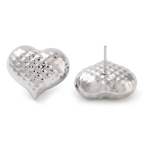 PandaHall Brass Studs Earrings, Long-Lasting Plated, Lead Free & Cadmium Free, Heart, Platinum, 17x20mm Brass Heart
PandaHall Brass Studs Earrings, Long-Lasting Plated, Lead Free & Cadmium Free, Heart, Platinum, 17x20mm Brass Heart