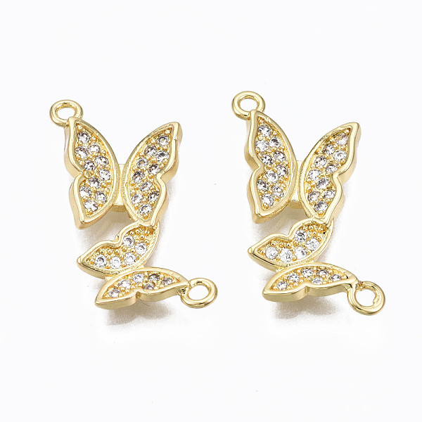 PandaHall Brass Micro Pave Cubic Zirconia Links Connectors, Nickel Free, Real 16K Gold Plated, Butterfly, Clear, 12.5x23x3mm, Hole: 1.2mm...
PandaHall Brass Micro Pave Cubic Zirconia Links Connectors, Nickel Free, Real 16K Gold Plated, Butterfly, Clear, 12.5x23x3mm, Hole: 1.2mm...