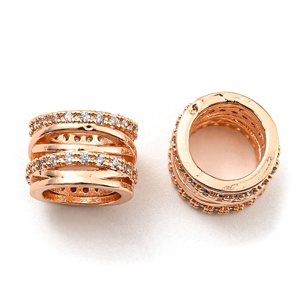 PandaHall Rack Plating Brass Micro Pave Cubic Zirconia Beads, Large Hole Beads, Lead Free & Cadmium Free, Hollow Column, Real Rose Gold..., Clear
PandaHall Rack Plating Brass Micro Pave Cubic Zirconia Beads, Large Hole Beads, Lead Free & Cadmium Free, Hollow Column, Real Rose Gold..., Clear