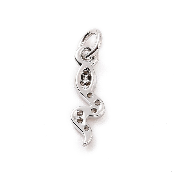 PandaHall Brass Micro Pave Cubic Zirconia Charms, with Jump Ring, Snake Charm, Platinum, 14x4.5x1.5mm, Hole: 2.8mm Brass+Cubic Zirconia..., Clear
PandaHall Brass Micro Pave Cubic Zirconia Charms, with Jump Ring, Snake Charm, Platinum, 14x4.5x1.5mm, Hole: 2.8mm Brass+Cubic Zirconia..., Clear