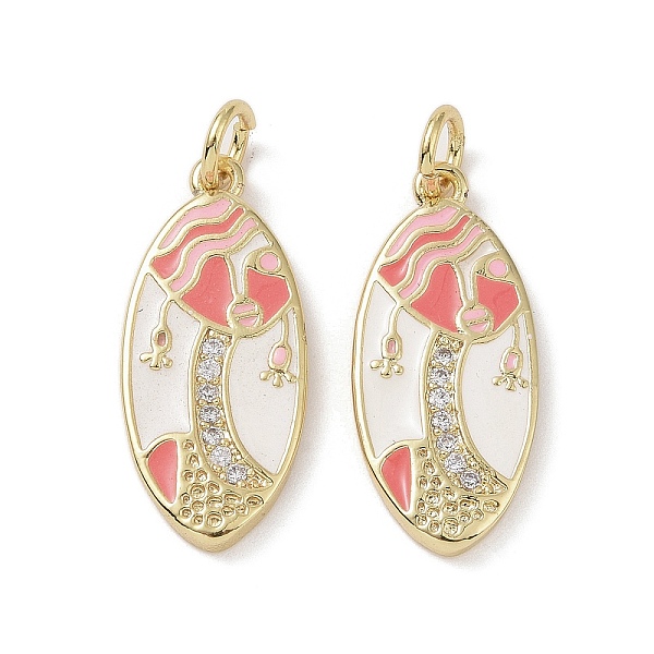PandaHall Real 18K Gold Plated Brass Micro Pave Cubic Zirconia Pendants, with Enamel and Jump Ring, Horse Eye Charms, Coral, 22x10x2mm, Hole..., Red
PandaHall Real 18K Gold Plated Brass Micro Pave Cubic Zirconia Pendants, with Enamel and Jump Ring, Horse Eye Charms, Coral, 22x10x2mm, Hole..., Red