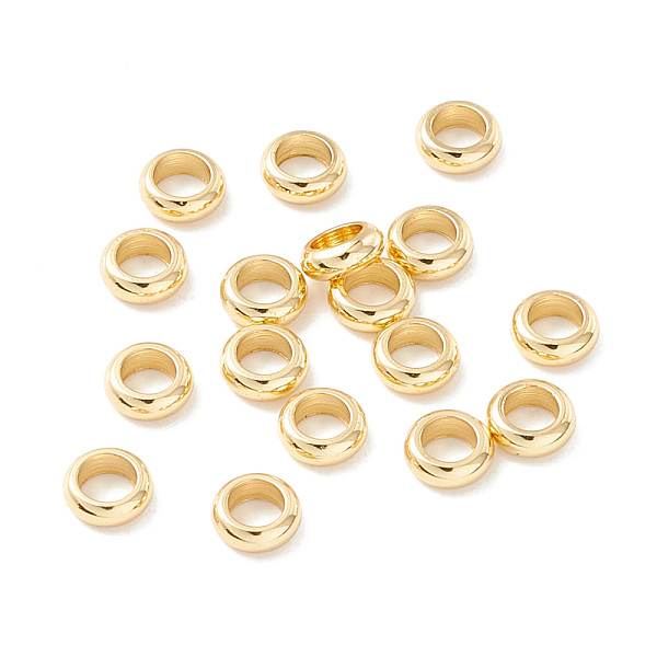 PandaHall 201 Stainless Steel Spacer Beads, Flat Round/Ring, Real 18K Gold Plated, 5x2mm, Hole: 3.5mm 201 Stainless Steel Flat Round
PandaHall 201 Stainless Steel Spacer Beads, Flat Round/Ring, Real 18K Gold Plated, 5x2mm, Hole: 3.5mm 201 Stainless Steel Flat Round