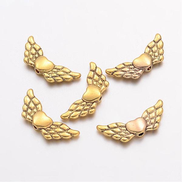 PandaHall Tibetan Style Alloy Angeltee Beads, Winged Heart, Cadmium Free & Nickel Free & Lead Free, Antique Golden, 22x9x3mm, Hole: 1mm...
PandaHall Tibetan Style Alloy Angeltee Beads, Winged Heart, Cadmium Free & Nickel Free & Lead Free, Antique Golden, 22x9x3mm, Hole: 1mm...