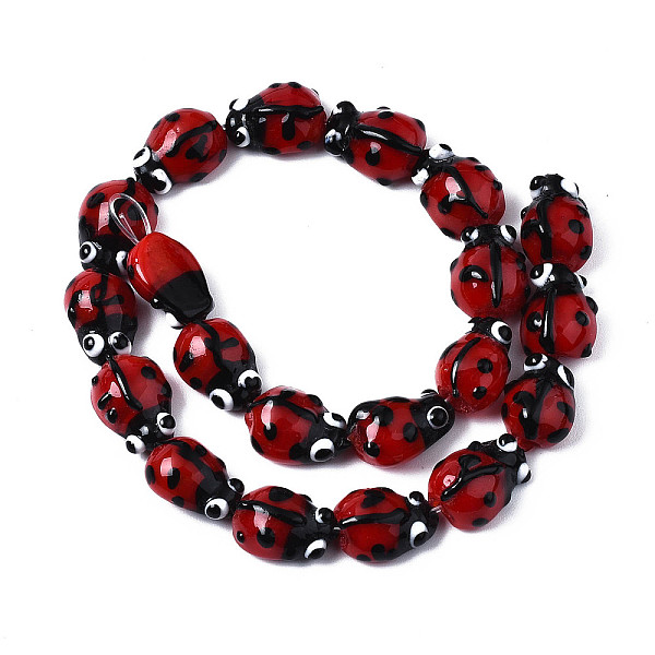 PandaHall Ladybug Handmade Lampwork Beads Strands, FireBrick, 11~13x8~10x5~6mm, hole: 1mm, about 20pcs/strand, 8.66 inch~9.45 inch(22~24cm)...., Red
PandaHall Ladybug Handmade Lampwork Beads Strands, FireBrick, 11~13x8~10x5~6mm, hole: 1mm, about 20pcs/strand, 8.66 inch~9.45 inch(22~24cm)...., Red
