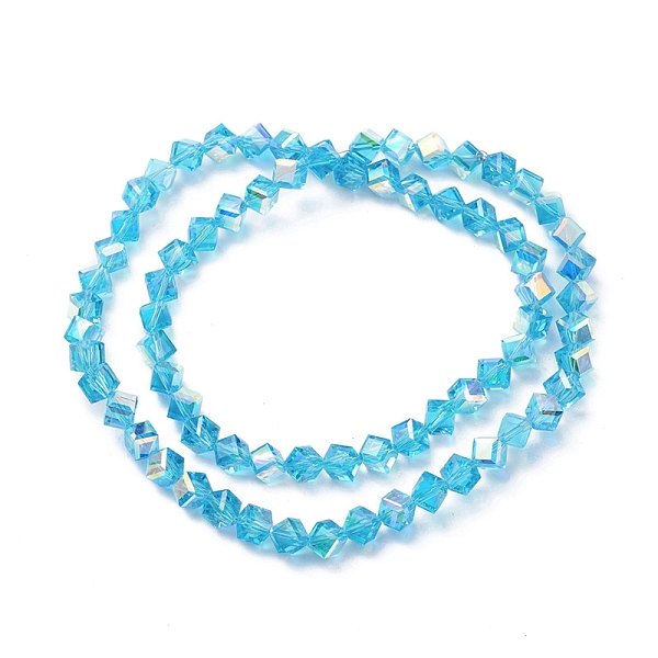PandaHall Electroplate Transparent Glass Beads Strands, Faceted, AB Color Plated, Cube, Light Blue, 9x8.5x8.5mm, Hole: 1.4mm, about...
PandaHall Electroplate Transparent Glass Beads Strands, Faceted, AB Color Plated, Cube, Light Blue, 9x8.5x8.5mm, Hole: 1.4mm, about...