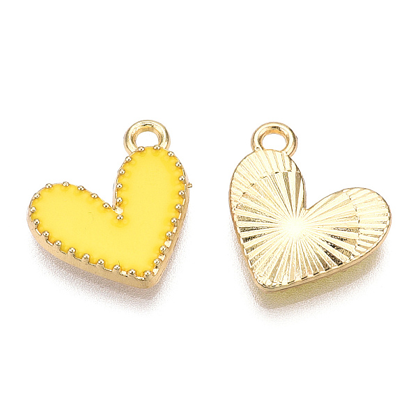 PandaHall Alloy Enamel Charms, Cadmium Free & Nickel Free & Lead Free, Light Gold, Heart Charm, Yellow, 14x13.5x2mm, Hole: 1.5mm...
PandaHall Alloy Enamel Charms, Cadmium Free & Nickel Free & Lead Free, Light Gold, Heart Charm, Yellow, 14x13.5x2mm, Hole: 1.5mm...