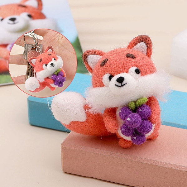PandaHall DIY Animals Keychain Needle Felting Kit, for Keychain, Fox, 65x50mm Fibre Fox Red
PandaHall DIY Animals Keychain Needle Felting Kit, for Keychain, Fox, 65x50mm Fibre Fox Red