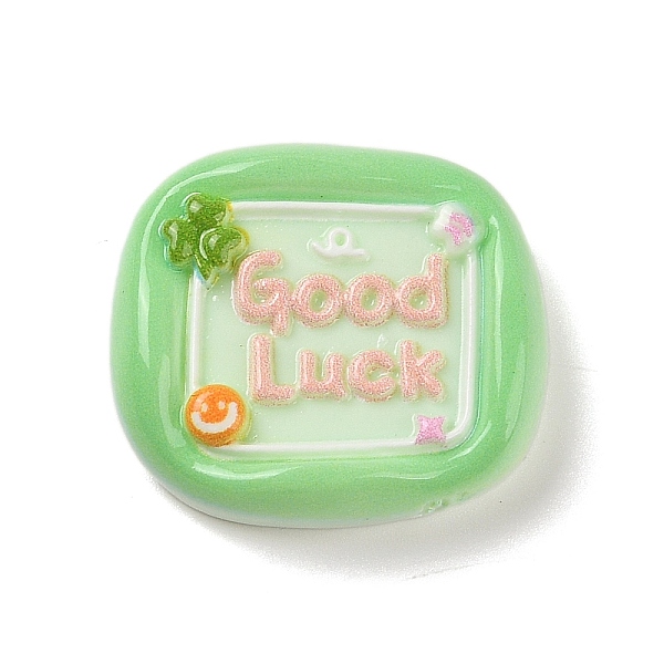 PandaHall Square Cartoon Word Good Luck Opaque Resin Decoden Cabochons, Green, 24x27x6.5mm Resin Square Green
PandaHall Square Cartoon Word Good Luck Opaque Resin Decoden Cabochons, Green, 24x27x6.5mm Resin Square Green