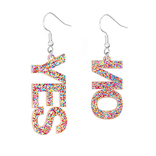 PandaHall Bling Acrylic Word Fuck & Off Asymmetrical Earrings, Feminism Iron Dangle Earrings for Women, Colorful, 61x17x2.5mm and...
PandaHall Bling Acrylic Word Fuck & Off Asymmetrical Earrings, Feminism Iron Dangle Earrings for Women, Colorful, 61x17x2.5mm and...