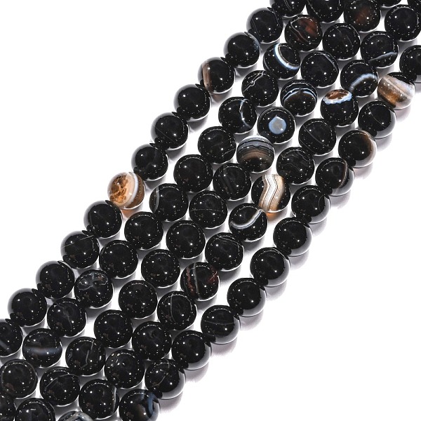 PandaHall Natural Black Agate Beads Strands, Round, Dyed, Black, 8mm, Hole: 1mm, about 48pcs/strand, 15.5 inch Black Agate Round Black
PandaHall Natural Black Agate Beads Strands, Round, Dyed, Black, 8mm, Hole: 1mm, about 48pcs/strand, 15.5 inch Black Agate Round Black
