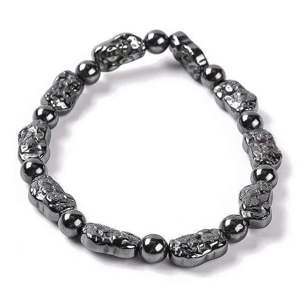 PandaHall Round & Nuggets Synthetic Non-magnetic Hematite Beaded Stretch Bracelets for Women, Inner Diameter: 2-1/4 inch(5.7cm) Non-magnetic...
PandaHall Round & Nuggets Synthetic Non-magnetic Hematite Beaded Stretch Bracelets for Women, Inner Diameter: 2-1/4 inch(5.7cm) Non-magnetic...