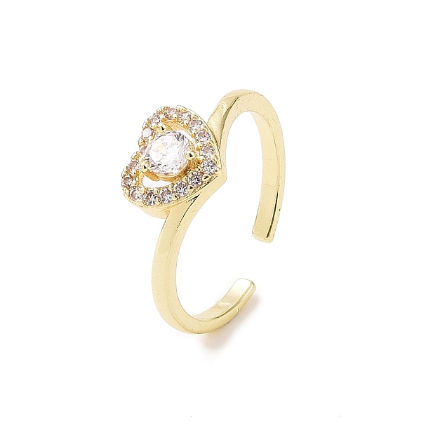 PandaHall Clear Cubic Zirconia Heart Open Cuff Ring, Brass Jewelry for Women, Real 18K Gold Plated, Inner Diameter: 18mm Brass+Cubic...
PandaHall Clear Cubic Zirconia Heart Open Cuff Ring, Brass Jewelry for Women, Real 18K Gold Plated, Inner Diameter: 18mm Brass+Cubic...