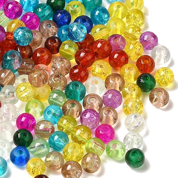 PandaHall Transparent Crackle Glass Beads, Round, Mixed Color, 4~4.5x4mm, Hole: 1mm, about 5500pcs/500g Glass Round Multicolor
PandaHall Transparent Crackle Glass Beads, Round, Mixed Color, 4~4.5x4mm, Hole: 1mm, about 5500pcs/500g Glass Round Multicolor
