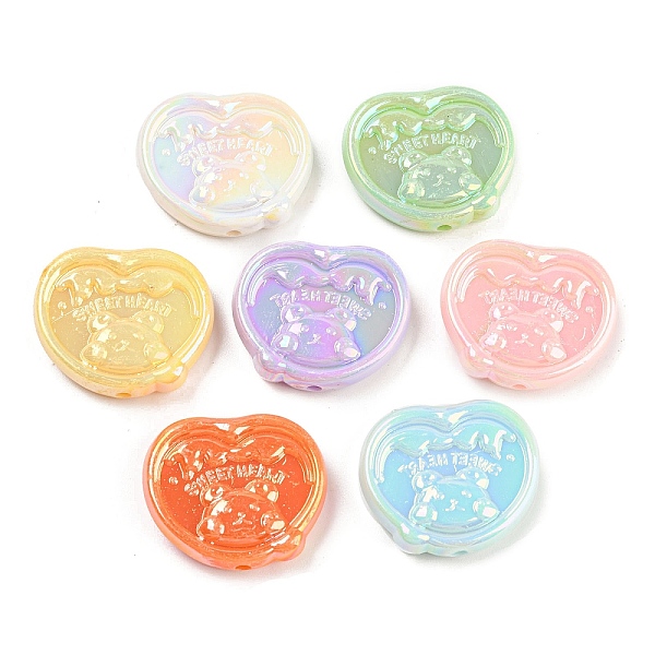 PandaHall Opaque Acrylic Beads, AB Color Plated, Heart with Bear, Mixed Color, 24x28x7.5mm, Hole: 2mm, about 151pcs/500g Acrylic Heart..., Multicolor
PandaHall Opaque Acrylic Beads, AB Color Plated, Heart with Bear, Mixed Color, 24x28x7.5mm, Hole: 2mm, about 151pcs/500g Acrylic Heart..., Multicolor