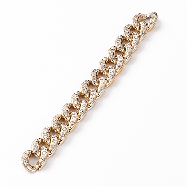 PandaHall Handmade CCB Plastic Curb Chains, with Crystal Rhinestone, Unwelded, Golden, 18.5x14x4mm, 39.37 inch(1m)/strand Plastic
PandaHall Handmade CCB Plastic Curb Chains, with Crystal Rhinestone, Unwelded, Golden, 18.5x14x4mm, 39.37 inch(1m)/strand Plastic
