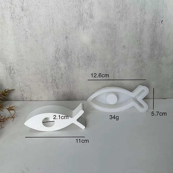 PandaHall Fish Candle Holder Silhouette Silicone Molds, For Candle Making, White, 55x128x27mm Silicone Fish White
PandaHall Fish Candle Holder Silhouette Silicone Molds, For Candle Making, White, 55x128x27mm Silicone Fish White