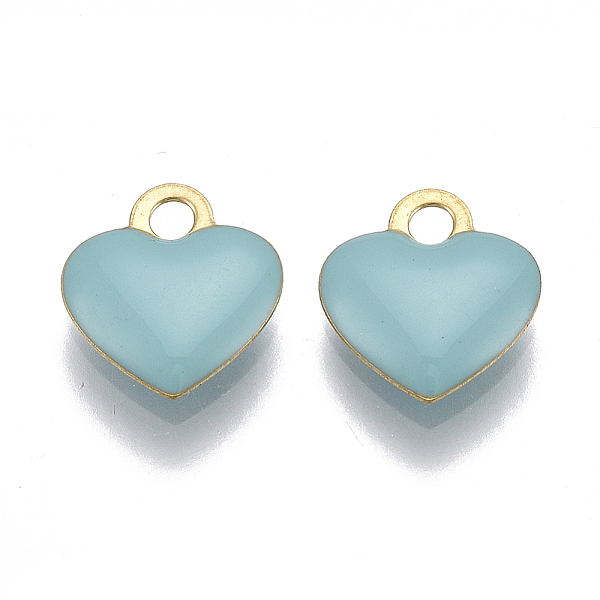 PandaHall Brass Charms, with Enamel, Enamelled Sequins, Raw(Unplated), Heart, Light Blue, 10x9x2mm, Hole: 1mm Brass+Enamel Heart Blue
PandaHall Brass Charms, with Enamel, Enamelled Sequins, Raw(Unplated), Heart, Light Blue, 10x9x2mm, Hole: 1mm Brass+Enamel Heart Blue