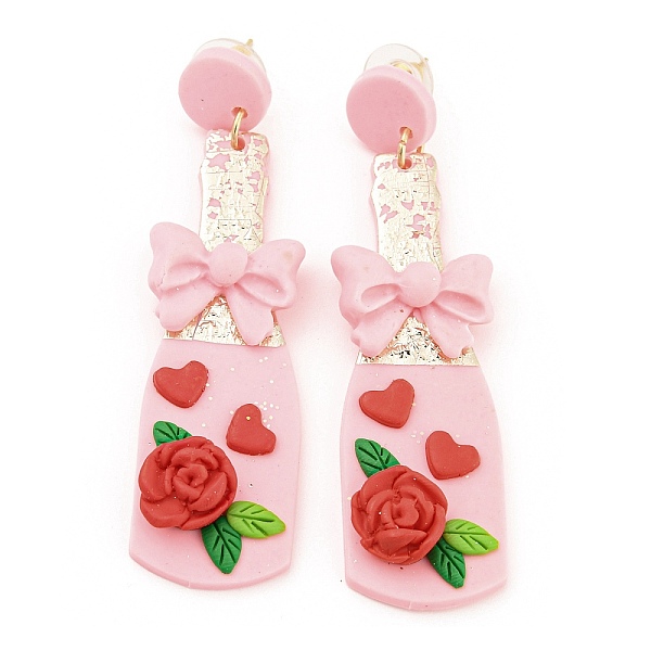 PandaHall Vase with Flower Polymer Clay Dangle Stud Earrings, 304 Stainless Steel Earrings, Pink, 74x20mm Polymer Clay Vase Pink
PandaHall Vase with Flower Polymer Clay Dangle Stud Earrings, 304 Stainless Steel Earrings, Pink, 74x20mm Polymer Clay Vase Pink
