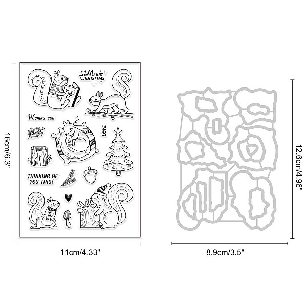 PandaHall Globleland 2Pcs 2 Style PVC Plastic Stamps, for DIY Scrapbooking, Photo Album Decorative, Cards Making, Stamp Sheets, Squirrel...
PandaHall Globleland 2Pcs 2 Style PVC Plastic Stamps, for DIY Scrapbooking, Photo Album Decorative, Cards Making, Stamp Sheets, Squirrel...