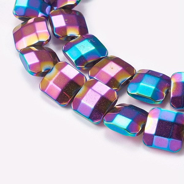 PandaHall Electroplated Non-magnetic Synthetic Hematite Beads Strands, Faceted, Square, Multi-color Plated, 10x10x4mm, Hole: 1mm, about...
PandaHall Electroplated Non-magnetic Synthetic Hematite Beads Strands, Faceted, Square, Multi-color Plated, 10x10x4mm, Hole: 1mm, about...