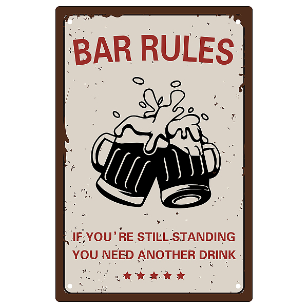 PandaHall CREATCABIN Bar Rules Sign Vintage Tin Signs Funny Metal Tin Sign Wall Art Garden House Plaque for Home Garden Kitchen Bar Pub...
PandaHall CREATCABIN Bar Rules Sign Vintage Tin Signs Funny Metal Tin Sign Wall Art Garden House Plaque for Home Garden Kitchen Bar Pub...
