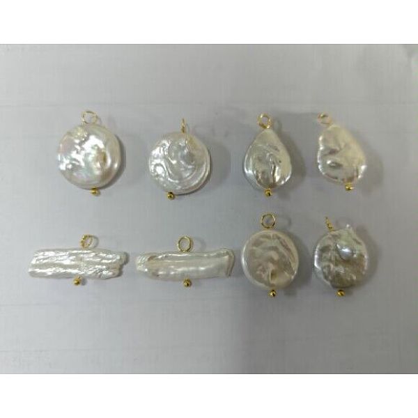 PandaHall 8Pcs 4 Styles Baroque Natural Keshi Pearl Pendants, Flat Round & Teardrop & Rectangle Charms, with Golden Tone Metal Loops...
PandaHall 8Pcs 4 Styles Baroque Natural Keshi Pearl Pendants, Flat Round & Teardrop & Rectangle Charms, with Golden Tone Metal Loops...