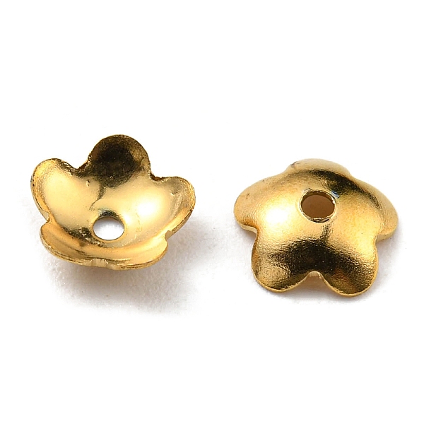 PandaHall 304 Stainless Steel Bead Caps, 5-Petal Flower, Real 18K Gold Plated, 5.6x5.8x1.5mm, Hole: 1mm 304 Stainless Steel
PandaHall 304 Stainless Steel Bead Caps, 5-Petal Flower, Real 18K Gold Plated, 5.6x5.8x1.5mm, Hole: 1mm 304 Stainless Steel