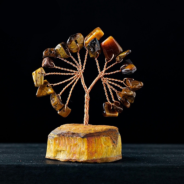PandaHall Natural Tiger Eye Chips Tree Decorations, Gemstone Base with Copper Wire Feng Shui Energy Stone Gift for Home Office Desktop...
PandaHall Natural Tiger Eye Chips Tree Decorations, Gemstone Base with Copper Wire Feng Shui Energy Stone Gift for Home Office Desktop...