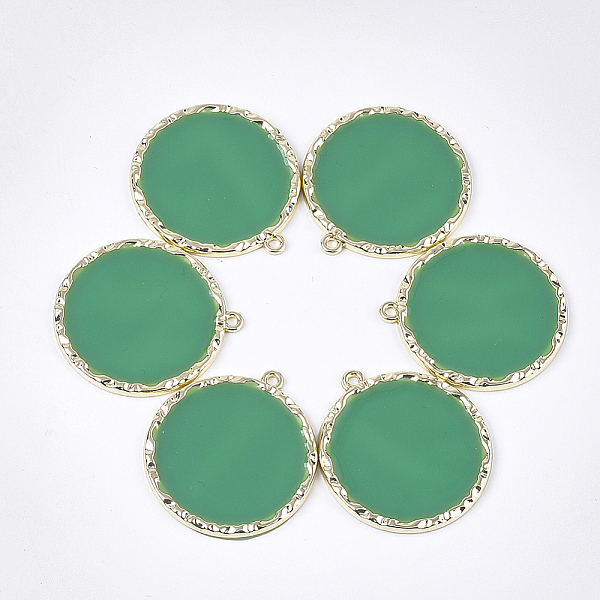 PandaHall Epoxy Resin Pendants, with Alloy Findings, Flat Round, Light Gold, Medium Sea Green, 36x33x2.5mm, Hole: 1.8mm Alloy+Epoxy Resin...
PandaHall Epoxy Resin Pendants, with Alloy Findings, Flat Round, Light Gold, Medium Sea Green, 36x33x2.5mm, Hole: 1.8mm Alloy+Epoxy Resin...