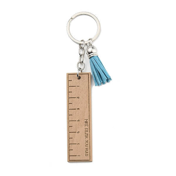 PandaHall Wood Keychain, with Tassel & Iron Key Ring, Ruler, Peru, 13.7cm Wood Rectangle Brown
PandaHall Wood Keychain, with Tassel & Iron Key Ring, Ruler, Peru, 13.7cm Wood Rectangle Brown