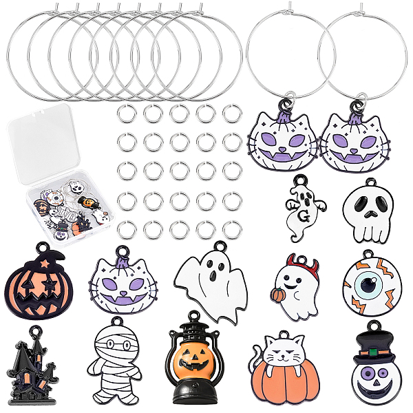 PandaHall SUNNYCLUE DIY Halloween Wine Glass Charm Making Kits, Including Alloy Enamel Pendants, Brass Jump Rings & Wine Glass Charm Rings..., Multicolor
PandaHall SUNNYCLUE DIY Halloween Wine Glass Charm Making Kits, Including Alloy Enamel Pendants, Brass Jump Rings & Wine Glass Charm Rings..., Multicolor