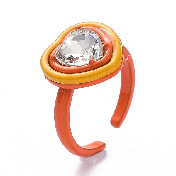 PandaHall Spray Painted Alloy Rhinestone Cuff Ring, Heart, Tomato, 2.5mm, US Size 6 3/4(17.1mm) Alloy+Rhinestone Red
PandaHall Spray Painted Alloy Rhinestone Cuff Ring, Heart, Tomato, 2.5mm, US Size 6 3/4(17.1mm) Alloy+Rhinestone Red