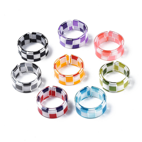 PandaHall Resin Tartan Pattern Wide Band Finger Ring for Women, Mixed Color, US Size 8 1/2(18.5mm) Resin Tartan Multicolor
PandaHall Resin Tartan Pattern Wide Band Finger Ring for Women, Mixed Color, US Size 8 1/2(18.5mm) Resin Tartan Multicolor