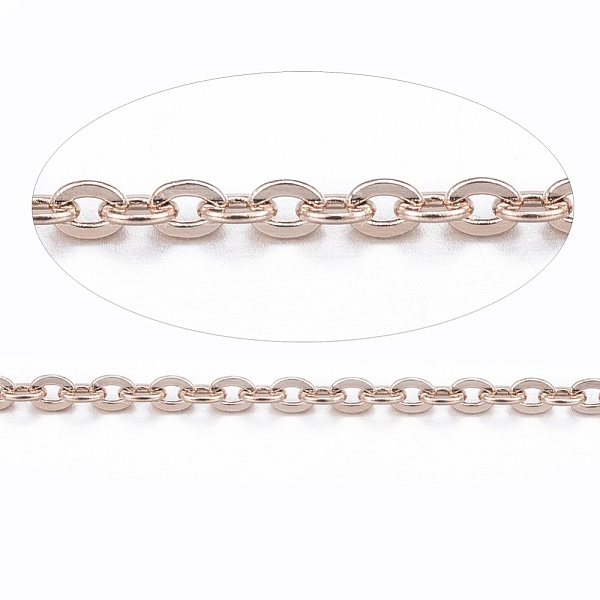 PandaHall 3.28 Feet Ion Plating(IP) 304 Stainless Steel Cable Chains, Soldered, Flat Oval, Rose Gold, 1.5x1.3x0.3mm 304 Stainless Steel
PandaHall 3.28 Feet Ion Plating(IP) 304 Stainless Steel Cable Chains, Soldered, Flat Oval, Rose Gold, 1.5x1.3x0.3mm 304 Stainless Steel