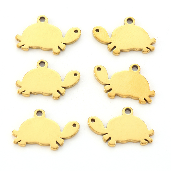 PandaHall Vacuum Plating 304 Stainless Steel Charms, Laser Cut, Tortoise, Golden, 9.5x15x1mm, Hole: 1.2mm 304 Stainless Steel Tortoise
PandaHall Vacuum Plating 304 Stainless Steel Charms, Laser Cut, Tortoise, Golden, 9.5x15x1mm, Hole: 1.2mm 304 Stainless Steel Tortoise