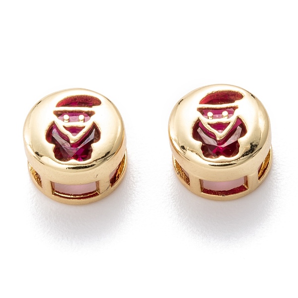 PandaHall Real 18K Gold Plated Brass Inlaid Cubic Zirconia Multi-Strand Links, Flat Round with Santa Claus, Medium Violet Red, 8x5.5mm, Hole...
PandaHall Real 18K Gold Plated Brass Inlaid Cubic Zirconia Multi-Strand Links, Flat Round with Santa Claus, Medium Violet Red, 8x5.5mm, Hole...