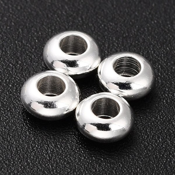 PandaHall Brass Beads, Long-Lasting Plated, Rondelle, 925 Sterling Silver Plated, 3.8x1.6mm, Hole: 1.6mm Brass Rondelle
PandaHall Brass Beads, Long-Lasting Plated, Rondelle, 925 Sterling Silver Plated, 3.8x1.6mm, Hole: 1.6mm Brass Rondelle
