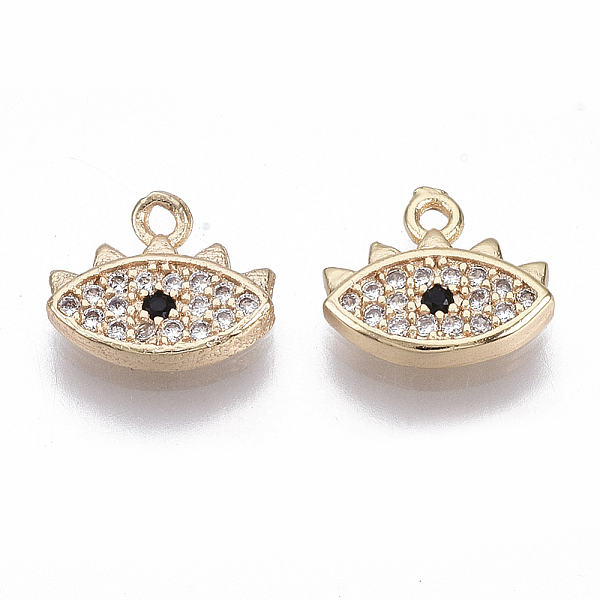 PandaHall Brass Micro Cubic Zirconia Charms, Nickel Free, Real 18K Gold Plated, Eye, Black & Clear, 9x10x2mm, Hole: 1mm Brass+Cubic Zirconia...
PandaHall Brass Micro Cubic Zirconia Charms, Nickel Free, Real 18K Gold Plated, Eye, Black & Clear, 9x10x2mm, Hole: 1mm Brass+Cubic Zirconia...