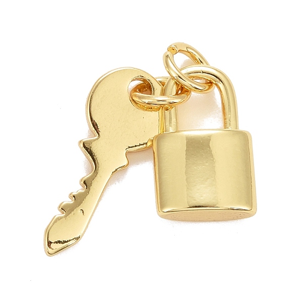 PandaHall Rack Plating Real 18K Gold Plated Brass Pendants, with Jump Rings, Long-Lasting Plated, Lead Free & Cadmium Free, Lock & Key, Real...
PandaHall Rack Plating Real 18K Gold Plated Brass Pendants, with Jump Rings, Long-Lasting Plated, Lead Free & Cadmium Free, Lock & Key, Real...