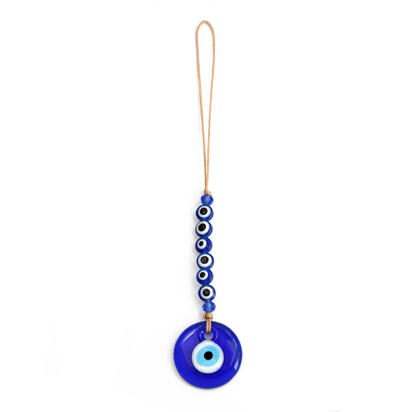 PandaHall Flat Round with Evil Eye Glass Pendant Decorations, Hemp Rope Hanging Ornament, Royal Blue, 170mm Glass Evil Eye
PandaHall Flat Round with Evil Eye Glass Pendant Decorations, Hemp Rope Hanging Ornament, Royal Blue, 170mm Glass Evil Eye