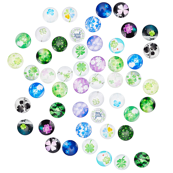 PandaHall 25mm Clover Cabochons 50pcs St. Patrick's Day Tiles Green Glass Dome Cabochons Half Round Tiles for Frendship Photo Cameo Pendant..., Multicolor
PandaHall 25mm Clover Cabochons 50pcs St. Patrick's Day Tiles Green Glass Dome Cabochons Half Round Tiles for Frendship Photo Cameo Pendant..., Multicolor