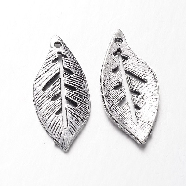 PandaHall Tibetan Style Alloy Pendants, Lead Free, Leaf, Antique Silver, 25x11x1.5mm, Hole: 1mm Alloy Leaf
PandaHall Tibetan Style Alloy Pendants, Lead Free, Leaf, Antique Silver, 25x11x1.5mm, Hole: 1mm Alloy Leaf