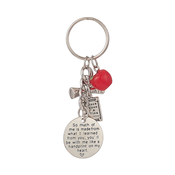 PandaHall Tibetan Style Alloy Flat Round and Word Pendant Keychain with Apple Resin Charms, for Graduation Gifts, Mixed Color, 8.25cm Alloy...
PandaHall Tibetan Style Alloy Flat Round and Word Pendant Keychain with Apple Resin Charms, for Graduation Gifts, Mixed Color, 8.25cm Alloy...