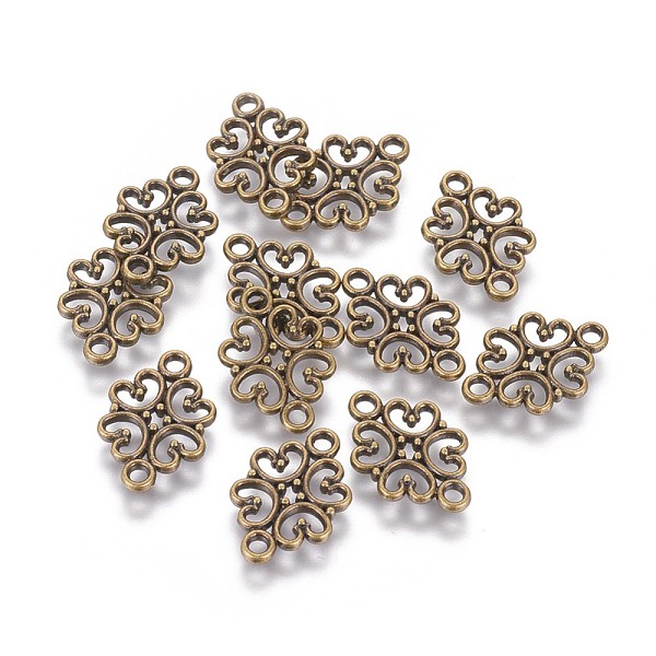 PandaHall Tibetan Style Links connectors, Zinc Alloy, Flower, Antique Bronze, Cadmium Free & Nickel Free & Lead Free, 18x13x1mm, hole: 2mm...
PandaHall Tibetan Style Links connectors, Zinc Alloy, Flower, Antique Bronze, Cadmium Free & Nickel Free & Lead Free, 18x13x1mm, hole: 2mm...